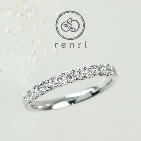 renri:ダイヤモンドのラインが華やか、エタニティリング