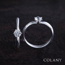 ブライダル専門店　ＫＩＯＲＩ　ＤＩＡＭＯＮＤ:生涯、毎日着けられる指輪【COLANY】エンゲージリング「ヒマワリ」
