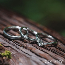 安心して毎日つけられる指輪　COLANY　３本セットリング「ブルームーン」