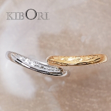 ブライダルリング専門店　輝織‐ＫＩＯＲＩ‐:【唯一無二！誰とも被らない指輪】「輝彫（KIBORI）」マリッジリング　月輪