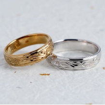 ブライダルリング専門店　輝織‐ＫＩＯＲＩ‐:他の人と被りたくないお二人へ　輝彫（KIBORI）マリッジリング　流水紋