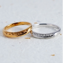 ブライダルリング専門店 輝織‐KIORI‐:【唯一無二!誰とも被らない指輪】「輝彫(KIBORI)」マリッジリング 月輪