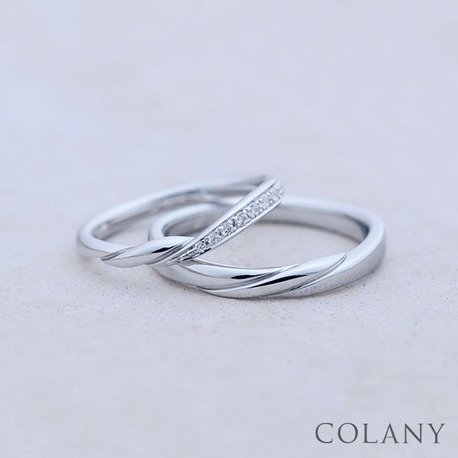 ブライダル専門店　ＫＩＯＲＩ　ＤＩＡＭＯＮＤ:生涯、毎日つけられる指輪【COLANY】マリッジリング「ハーモニー」