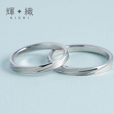 ブライダルリング専門店　輝織‐ＫＩＯＲＩ‐:【輝織オリジナル】ペア感を大切に　プラチナ950マリッジリング RJ12
