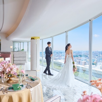 SAKURA SKY PALACE（サクラ スカイ パレス）:【挙式＋披露宴】＊40名161万円＜1年半以内＞衣裳3点＆着付け ALLプレゼント×豪華特典:記憶に残るウエディング 天空に浮かぶ楽園で特別な一日を