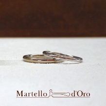Ｍａｒｔｅｌｌｏ　ｄ’Ｏｒｏ　（マルテロドーロ）:《ふたりの手作り結婚指輪》Pt900／K18WG