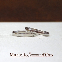 Ｍａｒｔｅｌｌｏ　ｄ’Ｏｒｏ　（マルテロドーロ）:《ふたりの手作り結婚指輪》 Pt900／Pt900