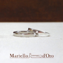Ｍａｒｔｅｌｌｏ　ｄ’Ｏｒｏ　（マルテロドーロ）:《ふたりの手作り結婚指輪》 Pt900／Pt900