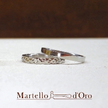 《ふたりの手作り結婚指輪》Pt900／Pt900