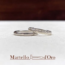 Ｍａｒｔｅｌｌｏ　ｄ’Ｏｒｏ　（マルテロドーロ）_模様彫り”フィレンツェ”《手作り結婚指輪に当店だけの特別加工》