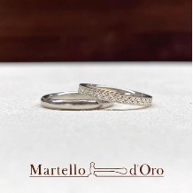 Ｍａｒｔｅｌｌｏ　ｄ’Ｏｒｏ　（マルテロドーロ）_模様彫り”フラワー”《手作り結婚指輪に手彫りします》