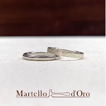 Ｍａｒｔｅｌｌｏ　ｄ’Ｏｒｏ　（マルテロドーロ）_模様彫り”シルクライン”《手作り結婚指輪に当店だけの特別加工》