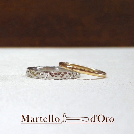 Ｍａｒｔｅｌｌｏ　ｄ’Ｏｒｏ　（マルテロドーロ）:《ふたりの手作り結婚指輪》 K18YG／Pt900