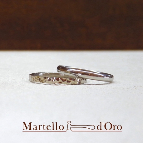 Ｍａｒｔｅｌｌｏ　ｄ’Ｏｒｏ　（マルテロドーロ）:《ふたりの手作り結婚指輪》Pt900／K18WG