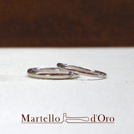 Ｍａｒｔｅｌｌｏ　ｄ’Ｏｒｏ　（マルテロドーロ）:《ふたりの手作り結婚指輪》Pt900／Pt900