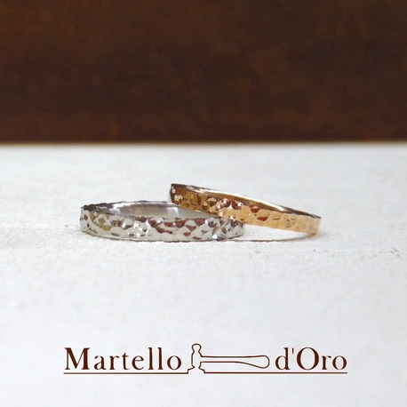 Ｍａｒｔｅｌｌｏ　ｄ’Ｏｒｏ　（マルテロドーロ）:《ふたりの手作り結婚指輪》K18ピンクゴールド／プラチナ900