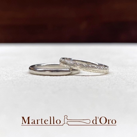 Ｍａｒｔｅｌｌｏ　ｄ’Ｏｒｏ　（マルテロドーロ）:模様彫り”フィレンツェ”《手作り結婚指輪に当店だけの特別加工》