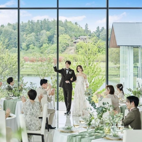 The 迎賓館 偕楽園 別邸：光が包む上質チャペル×ミシュランコース試食*来館5万ギフト