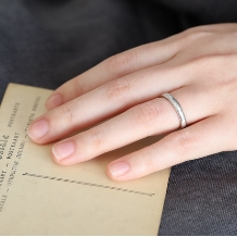 Ｓｔ．Ｍａｒｉａ:【ルナ】月の表面の様な槌目を入れた結婚指輪。お好きな幅でもオーダー可能。