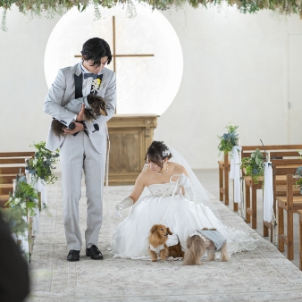 ルリアン大阪（ベルクラシック空港）:【ペット婚プラン登場！】大切な愛犬と一緒に叶える結婚式プラン　40名