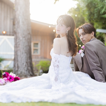 【少人数】ＢＡＲＮ＆ＦＯＲＥＳＴ:【組数限定】緑溢れるガーデンで叶えるドレス＆タキシードでのウェディングフォトプラン♪