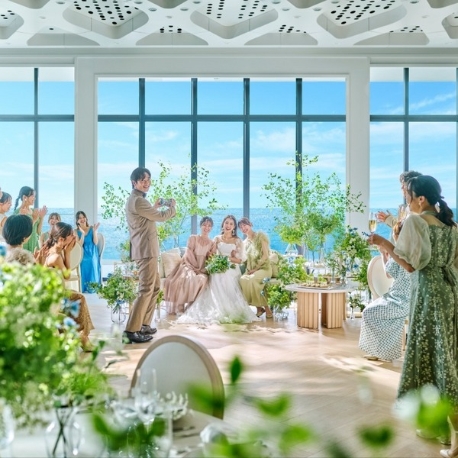 THE SURF SEASIDE TERRACE（ザ・サーフ シーサイドテラス）：＼連休第2弾*8月OPEN記念／挙式0円&ドレス無料*新チャペル×試食