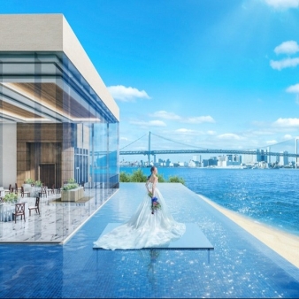 結婚式場：お盆最終【27年2月OPEN】海*空*緑のチャペル&amp;ガーデン*3万試食