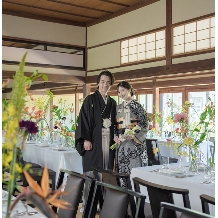 福山城　二の丸　福寿会館テラス:【オープニング記念特別プラン】和装記念フォト×会食ウエディングプラン