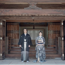 福山城　二の丸　福寿会館テラス:和装フォトウェディングプラン