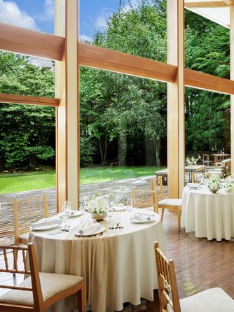 星野リゾート 軽井沢ホテルブレストンコート 湯川ガーデンテラス/20~42名画像 1-1