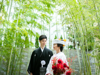 横浜迎賓館 セレモニースペース(迎賓館の象徴で執り行う人前式【竹林式】)画像 2-2
