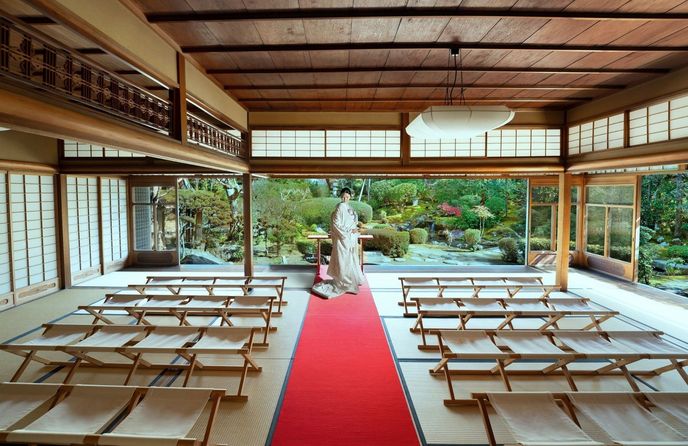 桜鶴苑(おうかくえん) セレモニースペース(千二百坪の日本庭園で結ぶ人前式【桜祝言】)画像 1