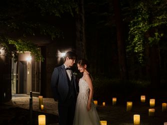 ANELLI 軽井沢(アネーリ 軽井沢) チャペル(ライトアップされた幻想的なチャペル外観)画像 2-2