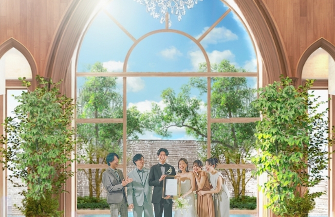 アートグレイス ウエディングコースト 東京ベイ チャペル(木目と緑のチャペル)画像 1