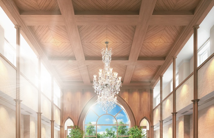 アートグレイス ウエディングコースト 東京ベイ 教会(滝流れる水と光のチャペル)画像 1