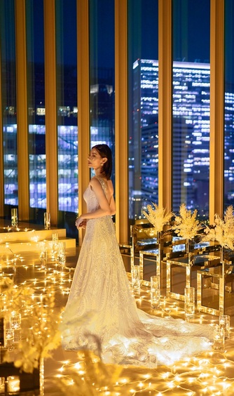 アルモニーアンブラッセ ウエディングホテル チャペル(夜空に煌めく絶景「ナイトウェディング」)画像 2-1