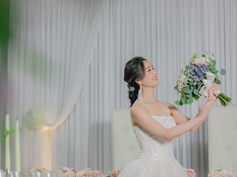 ホテル日航姫路 披露宴会場「真珠」コーディネート画像 2-1