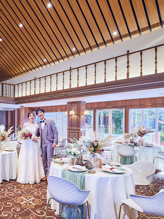 会津 写遊庭 自然光が差し込む開放感のあるパーティ会場画像 1-2