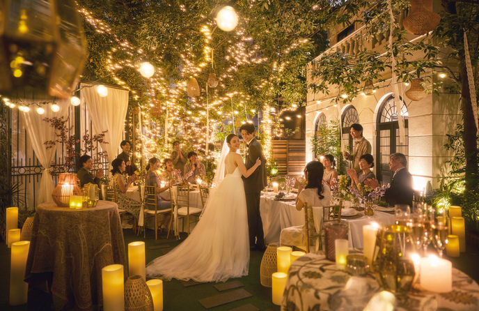 麻布迎賓館 日暮れと共に表情を変える美しい自然画像 1