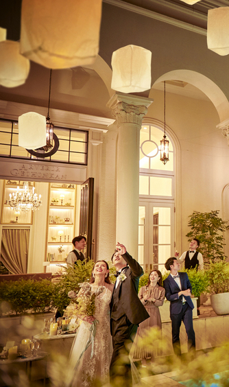 北山迎賓館 昼との異なる幻想的なナイトウェディング画像 2-1