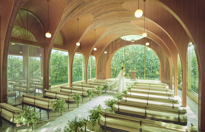 アクアテラス迎賓館 新横浜 チャペル(今夏生まれ変わる緑光溢れるチャペル)画像 1