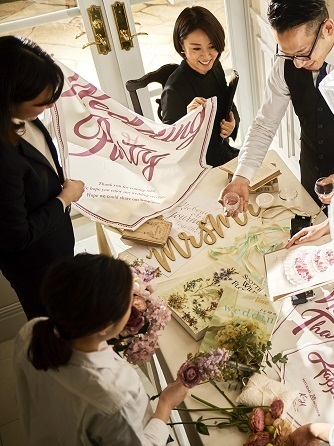 ベイサイド迎賓館 和歌山 専属スタッフ全員で打合せをして創り上げる画像 1-1