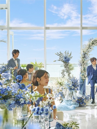 ベイサイド迎賓館 和歌山 オーシャンビューの披露宴会場画像 1-1