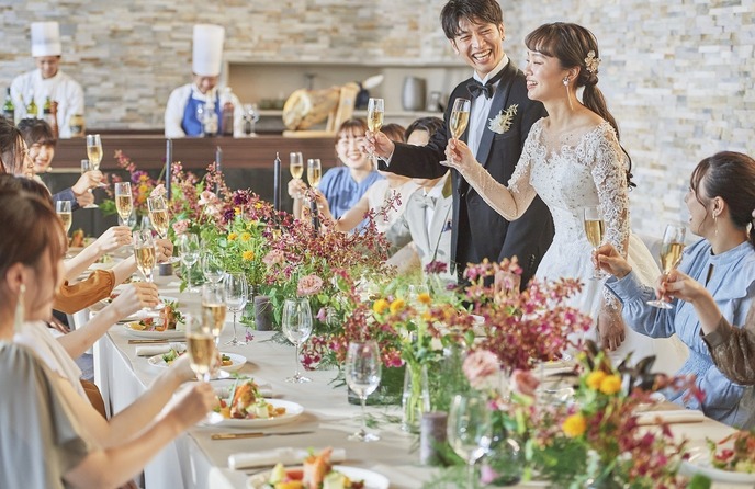 キュイジーヌ フランセーズ ラ・シャンス(環水公園内) 家族・友人とのアットホームウエディング画像 1