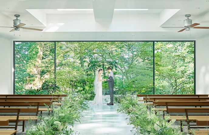 ザ ナンザンハウス（ＴＨＥ ＮＡＮＺＡＮ ＨＯＵＳＥ） チャペル(【森のチャペル】自然光と緑の中で感動挙式)画像 1