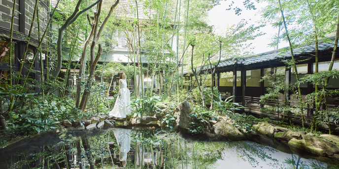 名古屋 河文 水鏡の間 スタイリッシュウエディング画像 1