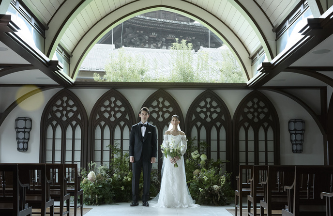 THE HIGASHIYAMA CLUB by HAPPO-EN(旧:京都祝言SHU:GEN) セレモニースペース(京都のシンボル【八坂の塔】を望むチャペル)画像 1