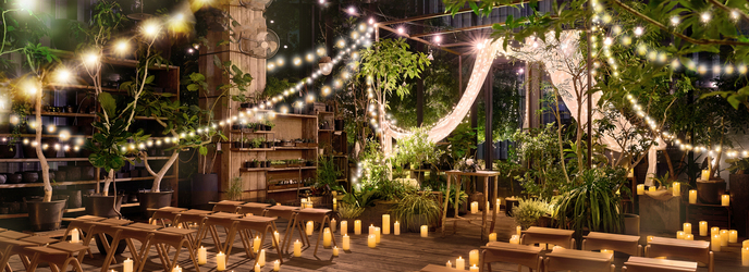 MEDI(メディー) チャペル(森のキャンドルナイトで誓うボタニカル挙式)画像 2-1