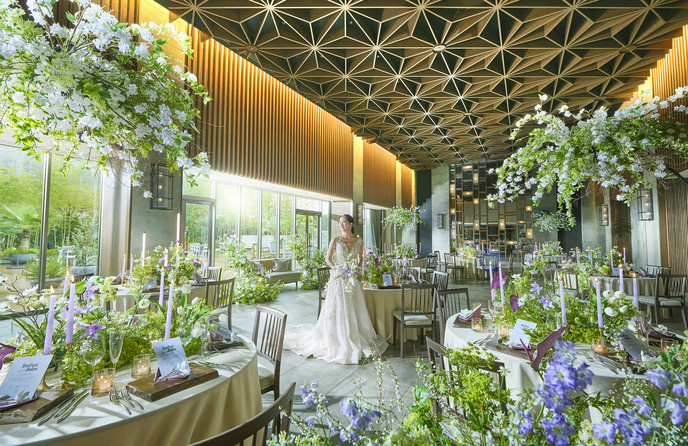 ラソールガーデン熊本 Riatuna/組子天井のモダン空間画像 1