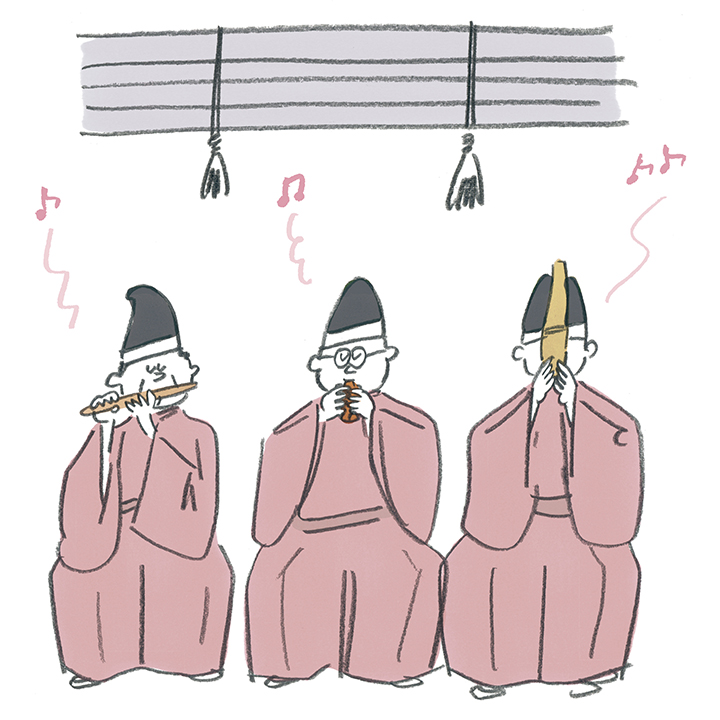 雅楽の演奏シーン